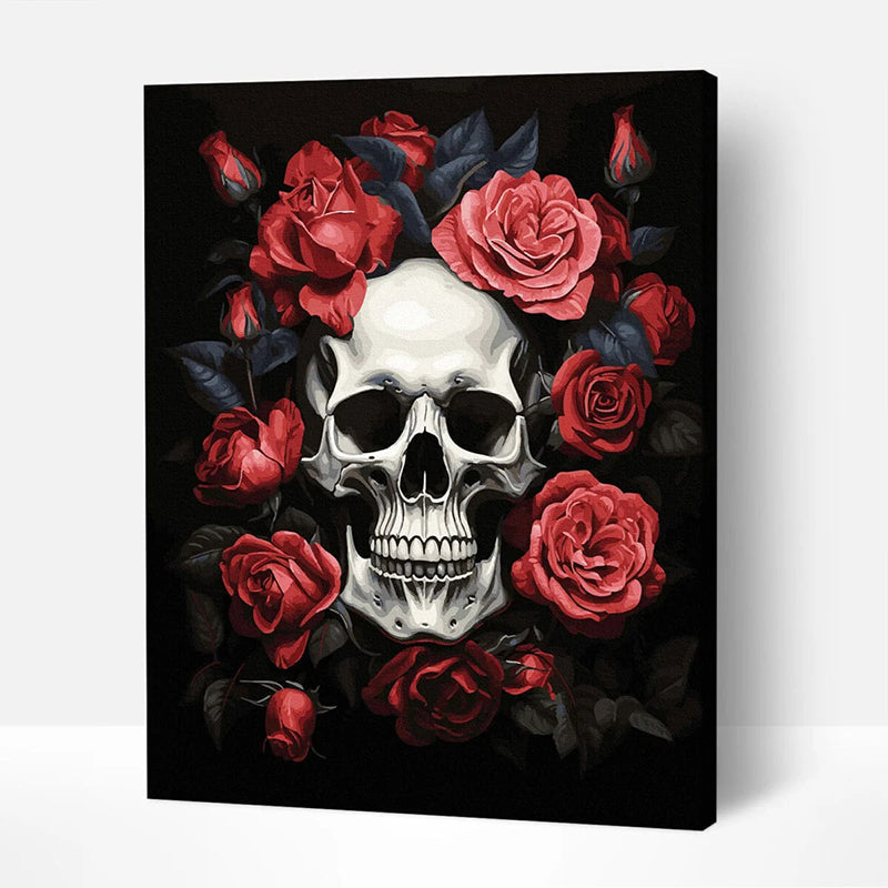 Rose and Skull Paint by Numbers