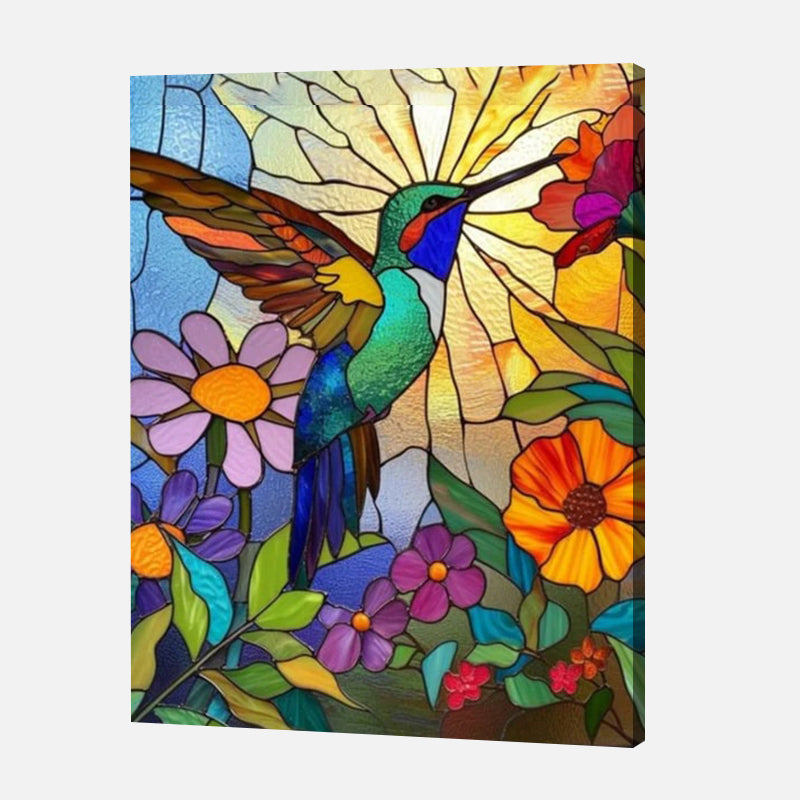 Humming bird Harmony Paint by Numbers