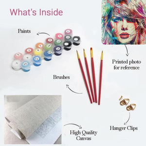 Taylor Swift Abstract Paint by Numbers