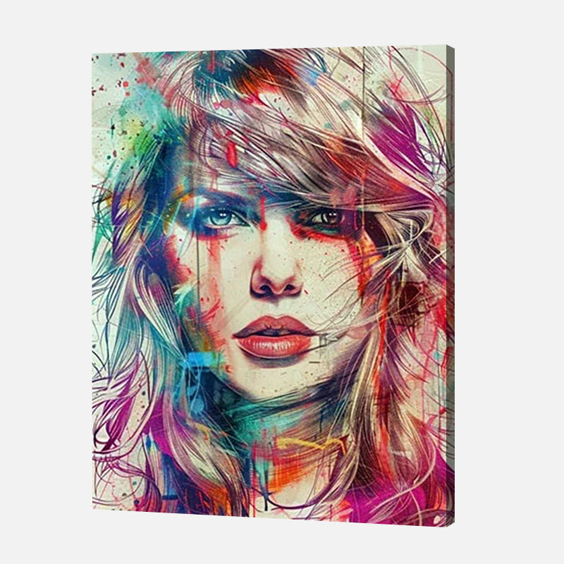 Taylor Swift Abstract Paint by Numbers