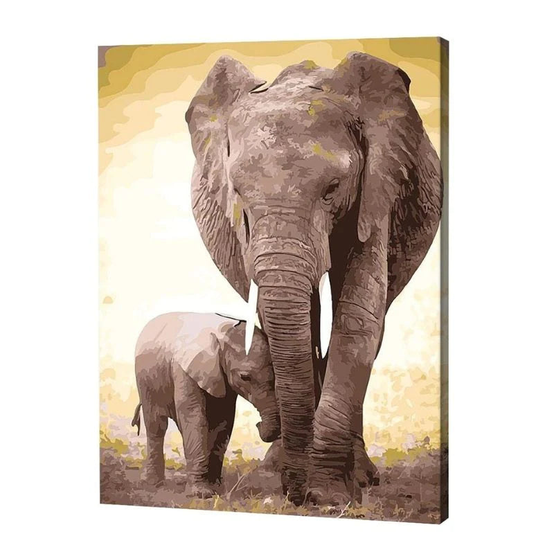 An Elephant Mother's Love, Paint By Numbers