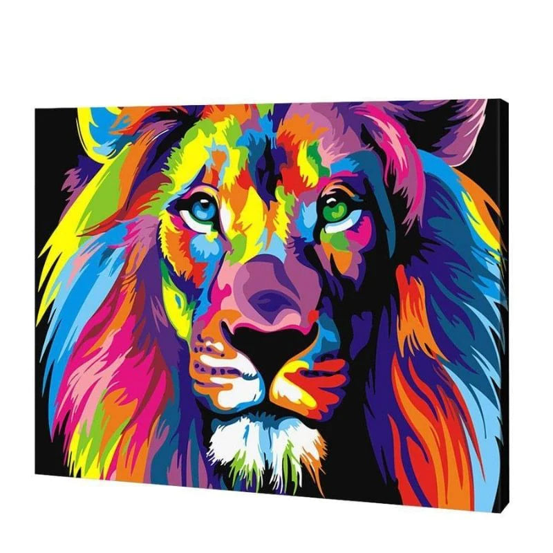 Colorful Lion, Paint By Numbers
