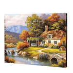 Load image into Gallery viewer, Cottage By the River, Paint By Number

