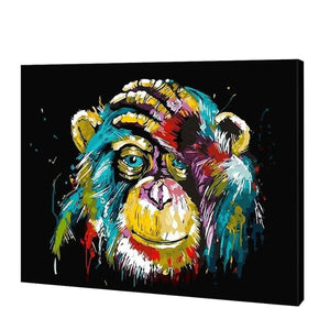 Abstract Monkey, Paint By Numbers