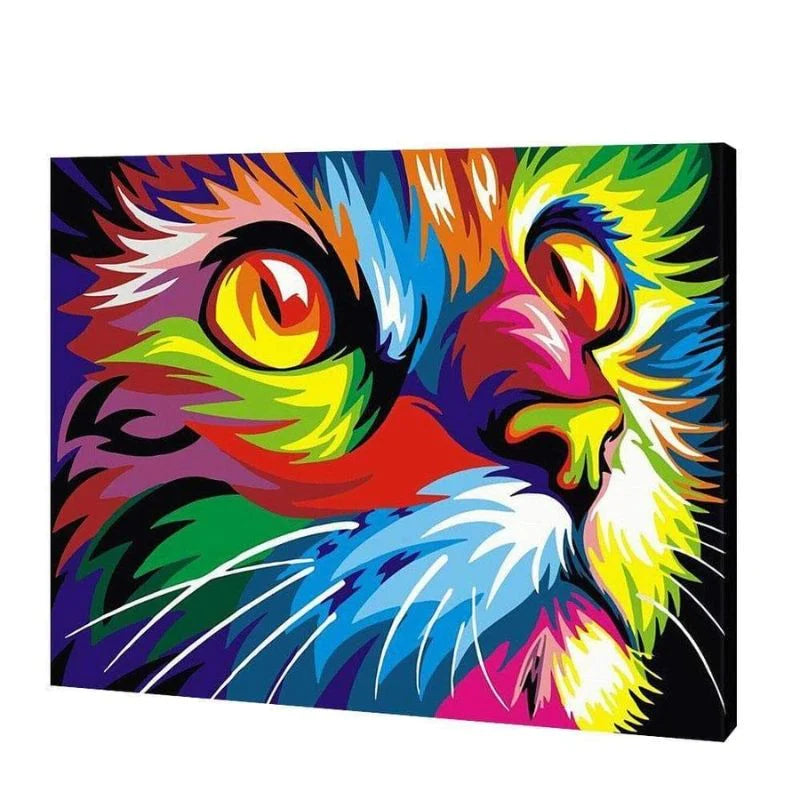 Multicolor Cat, Paint By Numbers