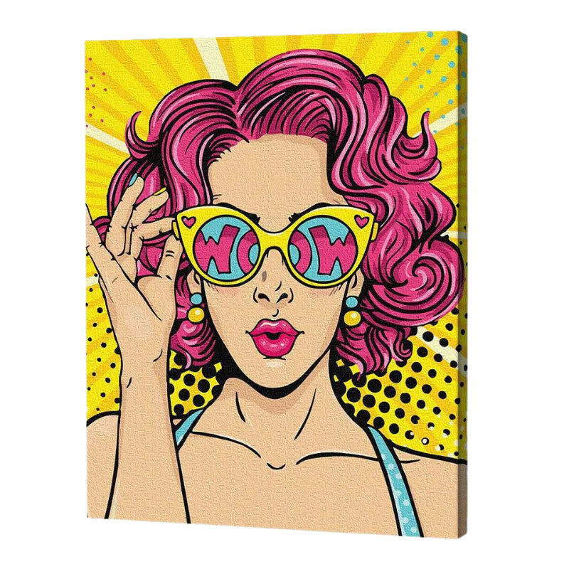 Pop art Girl, Paint by Numbers