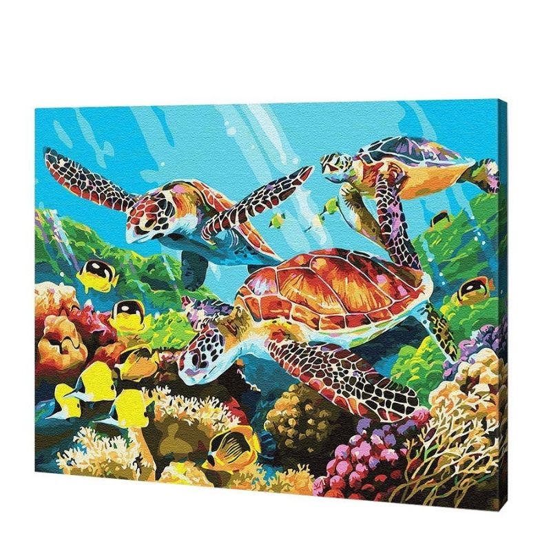 Paint By Numbers Sea Turtle Family at Caitlyn Lavater blog