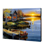 Load image into Gallery viewer, Autumn At the Lake, Paint with Diamonds
